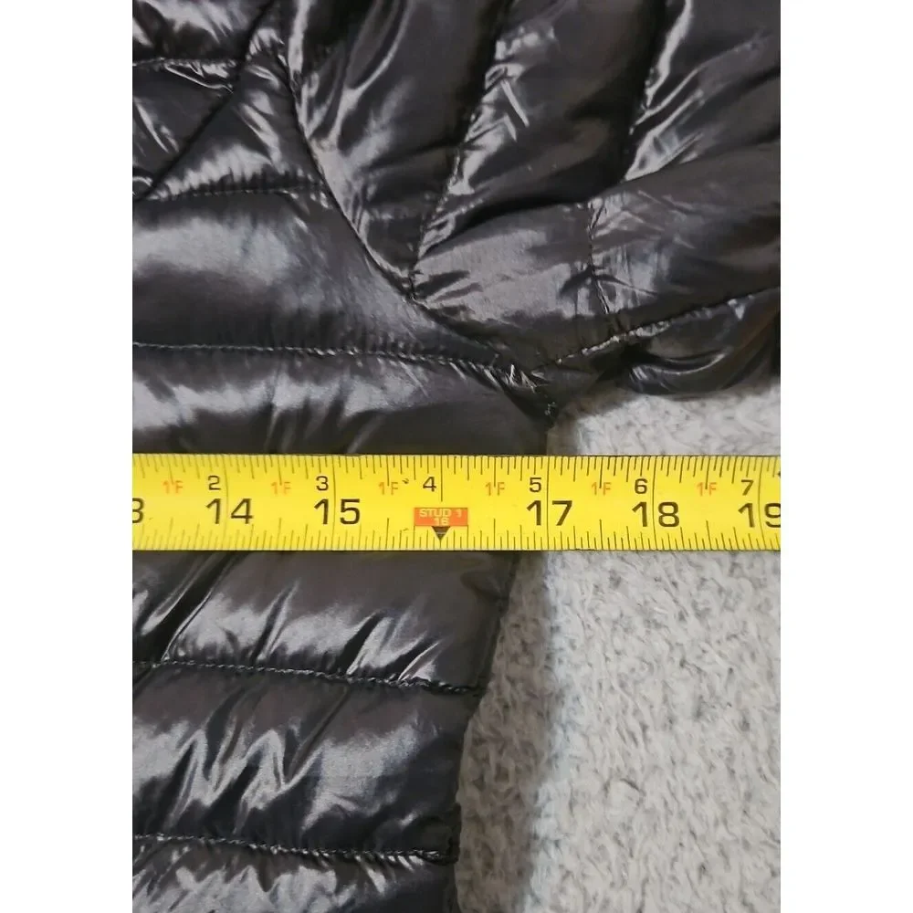 Kate Spade‎ Down Puffer Hooded Black Jacket Womens Size XS Heart